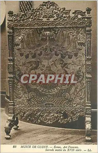 Cartes postales MUSEE DE CLUNY.Ecran  Art Francais. Seconde Moitie du XVII eme siecle