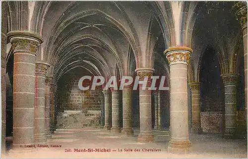 Cartes postales MONT-ST-MICHEL-L a salle des Chevaliers
