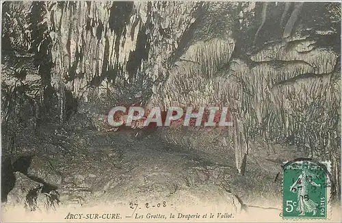 Cartes postales ARCY-SUR-CURE-Les grottes  la draperie et le Vallot