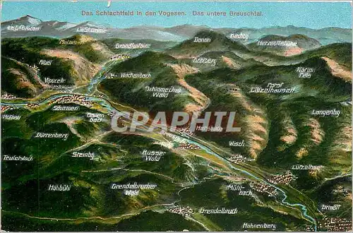 Cartes postales CARTE GEOGRAPHIQUE Wisch