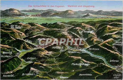 Cartes postales CARTE GEOGRAPHIQUE Markirch