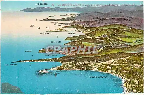 Cartes postales La Cote d'azur