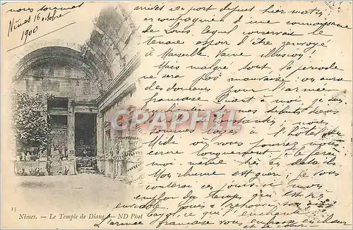 Cartes postales NIMES-Le Temple de Diane Carte 1900