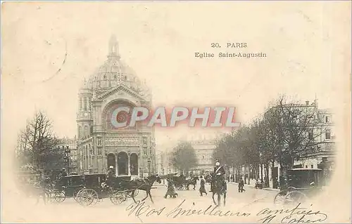 Cartes postales PARIS-Eglise Saint - Augustin