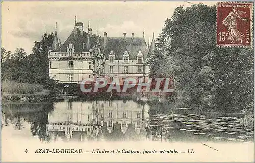 Cartes postales AZAY-LE-RIDEAU-L'Indre et le le Chateau  facde orientale-LL