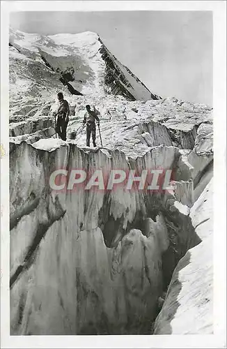 Cartes postales Haute Savoix-Chamonix-crevasses sur les Galciers du Mont Blanc