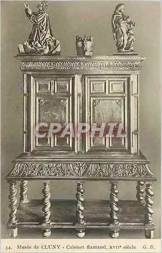 Cartes postales MUSEE DE CLUNY-Cabinet flamant XVII eme siecle G.B