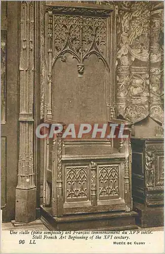 Cartes postales MUSEE DE CLUNY-Une stolle (piece compossite) art Farncais commencement du XVI eme siecle