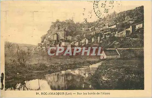 Cartes postales ROC-AMADOUR(LOT)-Sur les bords de 'Alzou