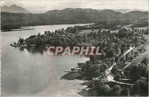 Cartes postales moderne LE LAC D'AIGUEBELETTE a Sant Alban de Mont (Savoie) dans le fond les montagnes de Chartreuse