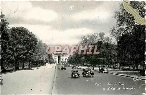 Cartes postales moderne Paris Avenue Foch et l'Arc de Triomphe