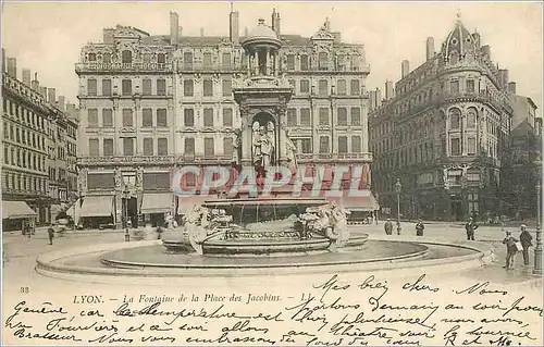 Cartes postales LYON-L a Fontaine de la Place des Jacobins