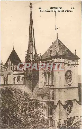 Cartes postales GENEVE-Les Fleches de Saint Pierre