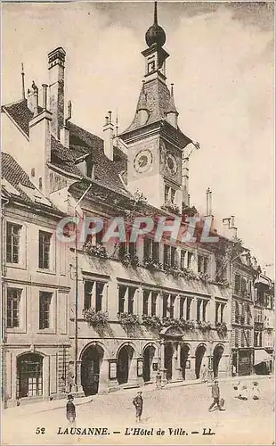 Cartes postalesLAUSANNE-L'Hotel de Ville