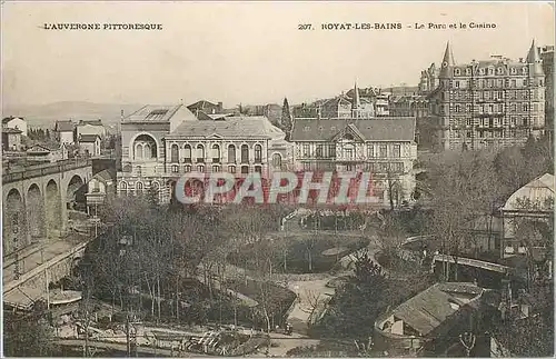 Cartes postales ROYAT LES BAINS-Le Parc et le Casino