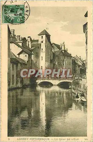 Cartes postales ANNENCY PITTORESQUE-LE QUAI DE L'ILE