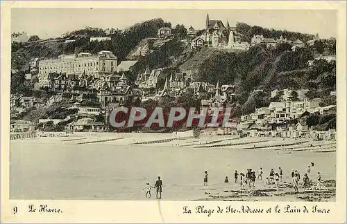 Cartes postales La Plage de Saint Adresse et le Pain de Sucre