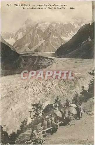 Cartes postales CHAMONIX-Ascension du Mont Blanc Alpinisme