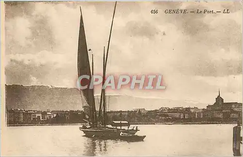 Ansichtskarte AK GENEVE-Le Port-LL Bateau