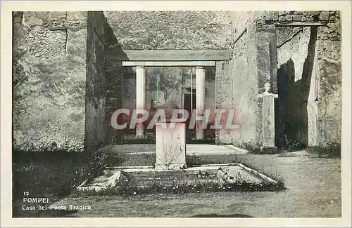 Cartes postales Pompei- Casa del poela Tragica
