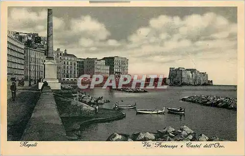 Cartes postales Napoli-Via Partenope e Castel dell Ovo