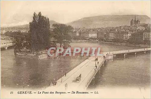 Ansichtskarte AK GENEVE-Les Pont des Bergues-Ile Rousseau-LL