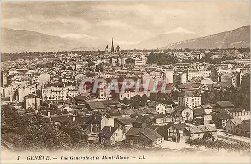 Cartes postales GENEVE-Vue enerale et le Mont Blanc