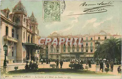 Cartes postales MONTE CARLO-Le Casino et l'Hotel de Paris