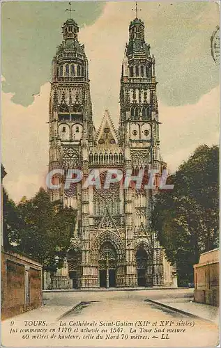 Cartes postales TOURS-La Cathedrale Saint-Galien (XIIeme siecle