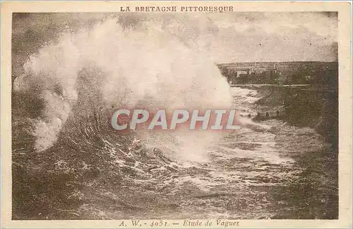 Cartes postales Etude de vagues Bretagne