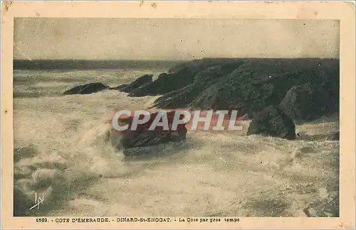 Cartes postales COTE D'EMERAUDE-DINARD ST ENOGAT-La Cote par gros temps