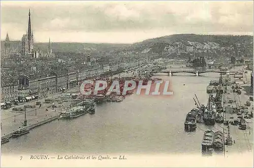 Cartes postales ROUEN La cathedrale et les Quais