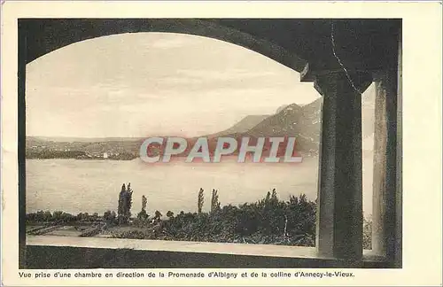 Cartes postales Vue d'une chambre en direction de la Promenade d'Albigny et de la colline d'Annecy-le-Vieux