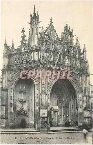 Cartes postales ALECON(Orne)-Porche de Notre Dame