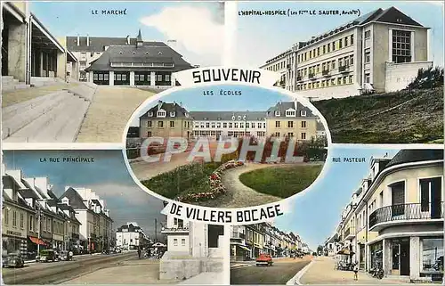 Cartes postales moderne VILLERS-BOCAGE-Souvenir Le marche L'Hopital Hospice La rue principale Rue Pasteur Les Ecoles