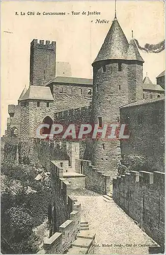 Cartes postales La cite de Carcassonne-Tour de Justice