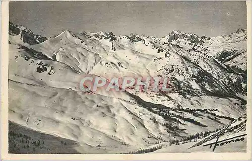 Cartes postales SERRE-CHEVALLIER(2483M) La pointe de Cucumelle Aiguilles d'avres et villade de Frejus