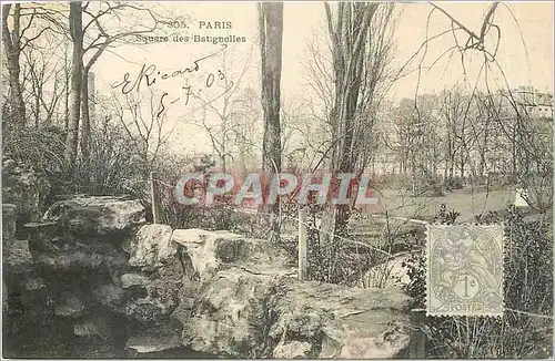 Cartes postales PARIS Square des Batignolles