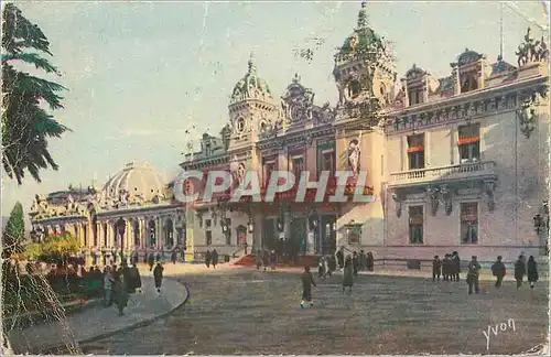 Cartes postales COTE D'AZUR-Monte carle(Principaute de Monaco)Fa�ade du Casino