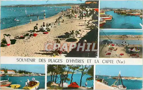 Cartes postales Souvenir des plages-HYERES ET LA CAPTE(VAR)