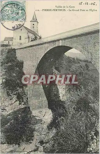 Ansichtskarte AK Vallee de la Cure-PIERRE-Perthuis-Le grand Pont e L'Eglise