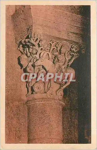 Ansichtskarte AK SAULIEU(Cote-d'or)-Basilique St Andoche-Les Chapiteaux-La fuite en Egypte