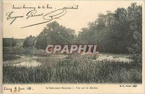 Cartes postales L'Isle sur Serein-Vue sur la Riviere