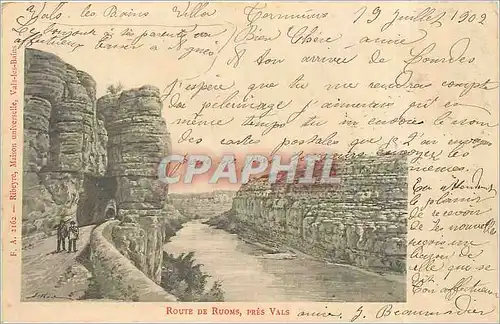 Cartes postales ROUTE DE RUOMS PRES VALS