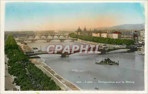 Cartes postales LYON Perspective sur le Rhone