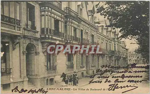 Cartes postales SAINT NAZAIRE- Les villas du boulevard de l'Ocean