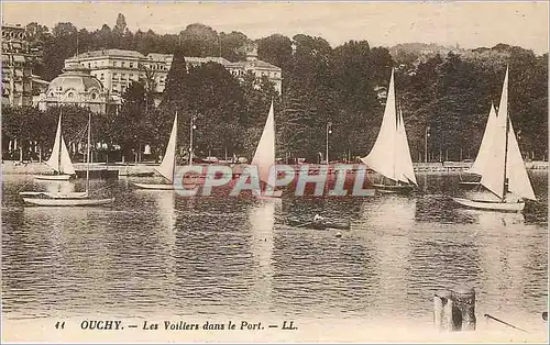 Cartes postales OUCHY-les Voiliers dans le Port-LL