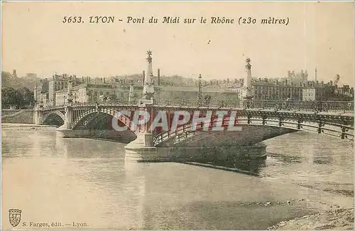 Ansichtskarte AK LYON-Pont du Midi sur le Rhone(230m)