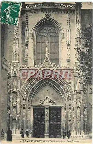 Cartes postales AIX-EN-PROVENCE-Le Portique de la cathedrale