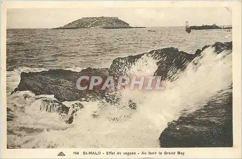 Ansichtskarte AK St MALO-Effet de vagues-Au fond le Grand ey